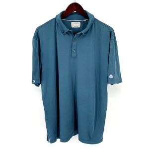 Linksoul Polo‎ Shirt Mens XL Blue Short Sleeve Solid Golf Cotton